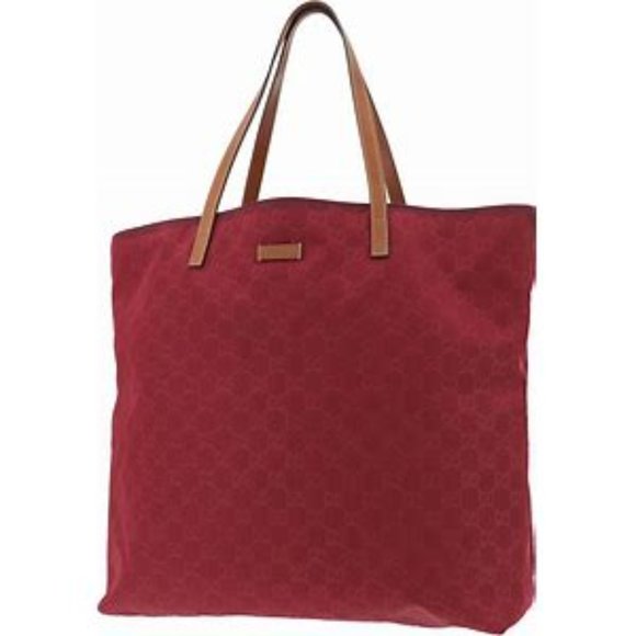 Gucci Handbags - GUCCI  GG Nylon Shoulder Tote Bag Red Purse